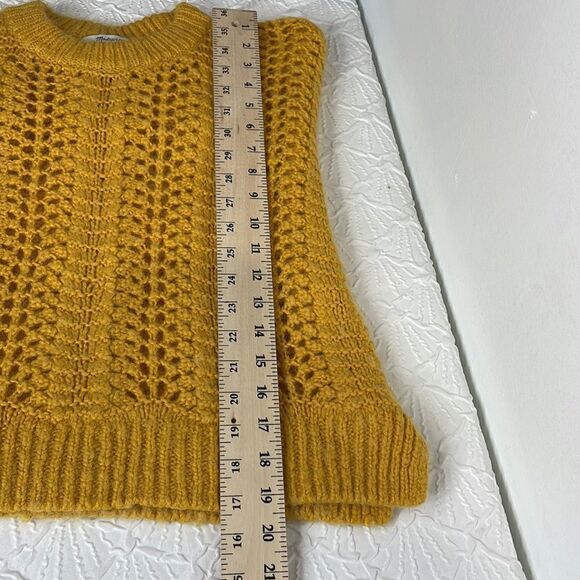 Madewell Windemere Pointelle Pullover Sweater Gold size XS - Picture 13 of 13